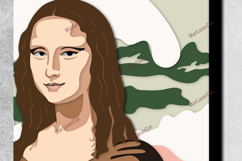 Multilayer Mona Lisa Laser Cut 3D File Mandala SVG Art DXF Product Image 6