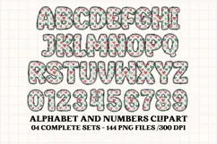 Christmas Alphabet png clipart, christmas letters doodle Product Image 5