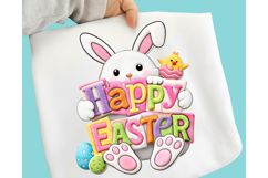 Happy Easter PNG Coquette Easter Bunny PNG, Latch Yarn Happy Product Image 2
