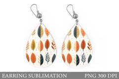 Leaves Earring Design. Fall Leaves Teardrop Earring Product Image 1