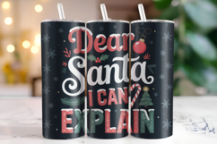 Dear Santa I can explain Tumbler Wrap | Christmas Product Image 1