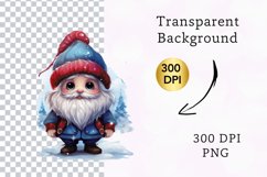 4 gnome png, sublimation, Christmas gnomes clipart Product Image 2