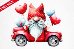 Valentine Gnome On pickup Sublimation- Sublimation Design Product Image 1