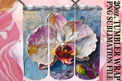 Floral Beauty on Tumbler - Oil Paint Pattern Sublimation Product Image 1