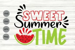 Sweet Summertime Svg, Summertime Svg, Summer Watermelon Svg. Product Image 1