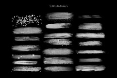 Silver Glitter and Foil Brushstroke Clipart Product Image 2