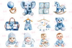 Blue Baby Boy Nursery Clipart - 41 Png Bundle Product Image 3