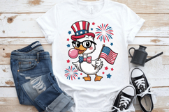 Patriotic Eagle, 4th of July Duck PNG T-Shirt|4th of July PN Product Image 7