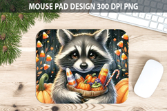Watercolor Raccoon Mouse pad Sublimation - Animal PNG Design Product Image 1