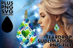 LUMINOUS Teardrop Earrings GIFT PNG, Heart Product Image 1