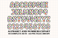 Halloween Alphabet png clipart, halloween letters doodle Product Image 5