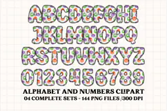 Halloween Alphabet png clipart, halloween letters doodle Product Image 5