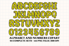 Halloween Alphabet png clipart, halloween letters doodle Product Image 5