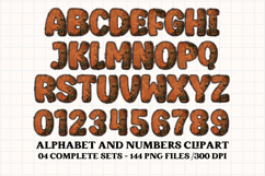 Halloween Alphabet png clipart, halloween letters doodle Product Image 5