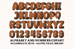 Halloween Alphabet png clipart, halloween letters doodle Product Image 5