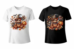 Watercolor Halloween Spooky Bear PNG sublimation Product Image 2