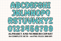 Whimsical Alphabet &amp; Numbers Clipart PNG 300 DPI Product Image 5