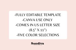 Editable Receipt Canva Template - 5 Color Choices Product Image 2