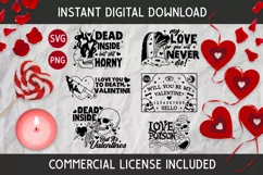 Creepy Valentine SVG/PNG file, Spooky Valentine svg/png file Product Image 1