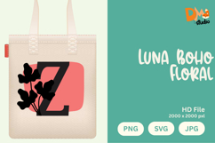 Luna Boho Floral Monogram Product Image 1