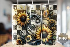 Sunflower Tumbler Sublimation - 20 Oz Skinny Tumbler Product Image 1