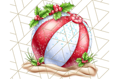 Christmas Penguins The Beach Clipart PNG, Tropical Holiday Product Image 3