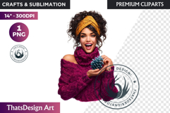 Modern Winter Girl Fashion Illustrations PNG Graphics Product Image 1