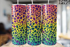 Rainbow Leopard Print Tumbler Wrap - High Quality 300 Dpi Product Image 1