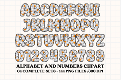 Halloween Alphabet png clipart, halloween letters doodle Product Image 5