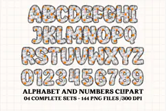 Halloween Alphabet png clipart, halloween letters doodle Product Image 5