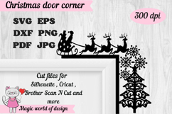 Christmas Santa and deer card svg, xmas Papercut Card Product Image 1