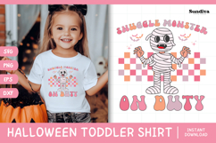 Funny Halloween Toddler Shirt Quote SVG | Snuggle Monster Product Image 1