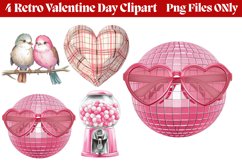 Retro Valentine Day Clipart PNG Product Image 1