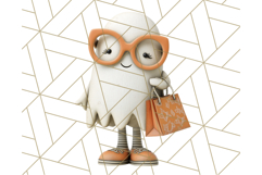 Retro Halloween Clipart Vintage PNG Graphics, 50s Holiday Product Image 3