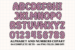 4th July Alphabet png clipart, independence letters doodle Product Image 5