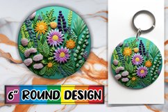 Delicate Spring Flowers Circle Ornament Product Image 1