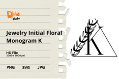 Jewelry Initial Floral Monogram Product Image 1