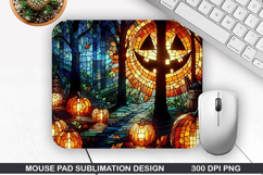Pumpkin Mouse Pad, Halloween Mouse Pad PNG Design, Halloween Product Image 1