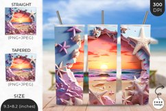 3D Tropical Breach Tumbler Wrap | 3D Sublimation Wrap Design Product Image 1