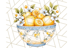 Mediterranean Cottagecore Kitchen PNG Clipart with Lemons Product Image 3