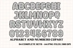 Halloween Alphabet png clipart, halloween letters doodle Product Image 5