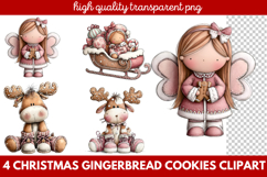 Christmas Gingerbread Cookies Clipart | Cute Holiday Cookie Product Image 1