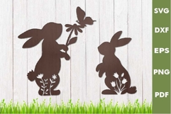 Spring Bunny SVG Design|Easter Laser cut, Cricut, Silhouette Product Image 2