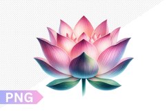 Lotus Sublimation - Clipart PNG Design Product Image 1