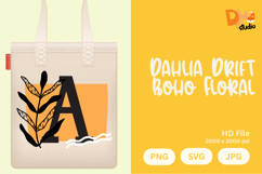 Dahlia Drift Boho Floral Monogram Product Image 1