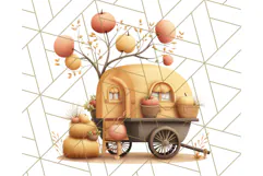 Woodland Apple Orchard Festival PNG Fall Clipart Product Image 3