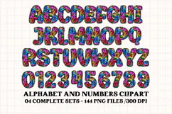 Christmas Alphabet png clipart, christmas doodle letters Product Image 5