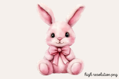 Pastel Pink Easter Watercolor Clipart PNG Product Image 1