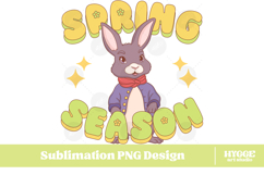 Easter Bunny Sublimation PNG Chick Farm Hip Hop Spring Joy Product Image 1