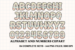 Boho tribal Alphabet png clipart, boho letters doodle Product Image 5
